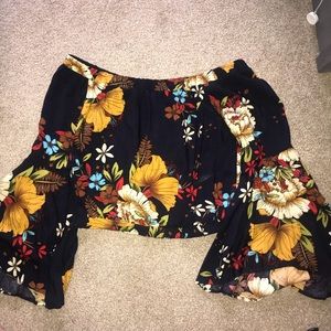 off the shoulder crop top